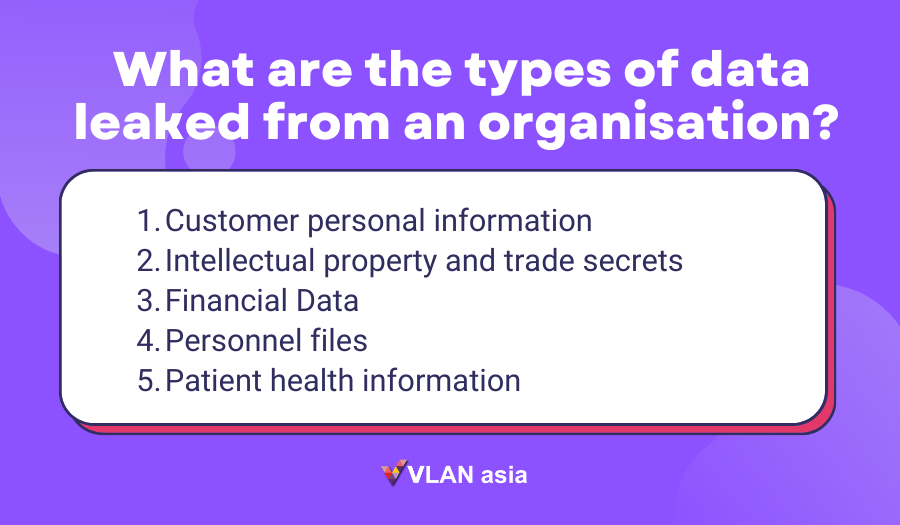 types of data leaked from an organisation malaysia vlan asia