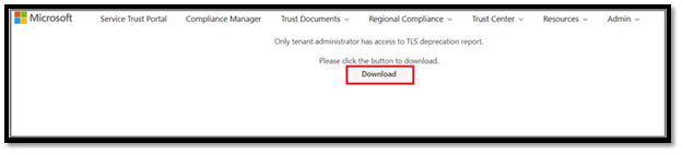 TLS deprecation report